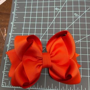 Orange hair bow